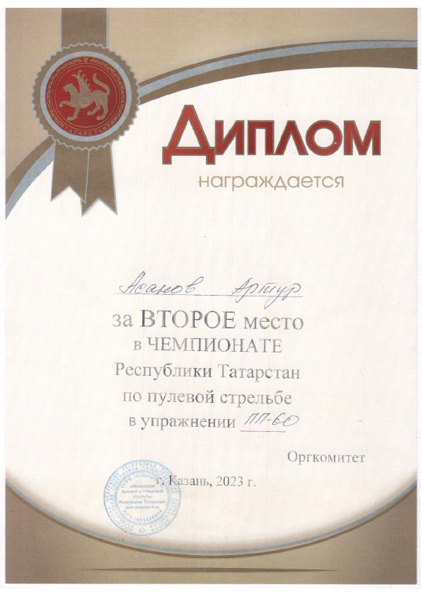 Чемпионате Республики Татарстан по стрельбе из пневматического оружия